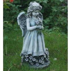 Angel Holding Flowers Statue