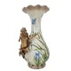 Art Nouveau style flower vase - Porcelain vase with bronze ornaments - Spring decoration