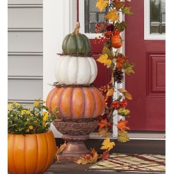 Pumpkin Stack Topiary  Figurine