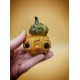 Handmade polymer clay fairy creatures - unique pumpkin monster fantasy sculptures Halloween arttoy ooak