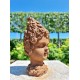 Cast Iron Garden Ornament - Forest Elf - Pixie of the Woods - Child's Head - Magical Garden Design