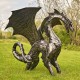 6 ft. Tall Large Metal Dragon Statue
