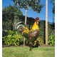 Large iron rooster - Decorative Rooster - Metal garden animals - Garden and patio inspiration