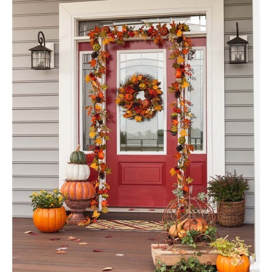 Pumpkin Stack Topiary  Figurine