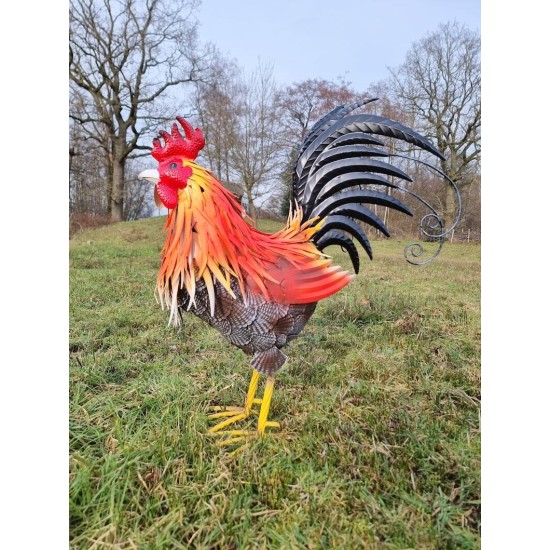 Large iron rooster - Decorative Rooster - Metal garden animals - Garden and patio inspiration - Easter decoration