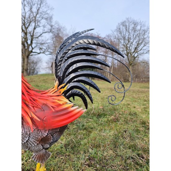 Large iron rooster - Decorative Rooster - Metal garden animals - Garden and patio inspiration - Easter decoration