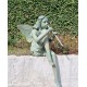 Bronze fairy with flute - Garden art - Bronze outdoor statues - Romantic garden