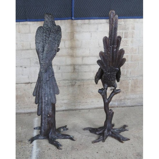 Antique French Art Deco Bronze Macaw Parrot Sculptures – Camille, 1920s