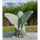 Bronze fairy with flute - Garden art - Bronze outdoor statues - Romantic garden