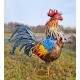 Large iron rooster - Decorative Rooster - Metal garden animals - Garden and patio inspiration
