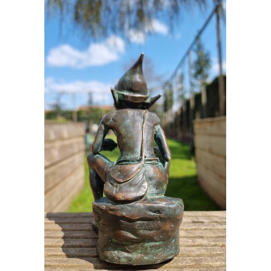 Bronze Pixie - Bronze gnome - Bronze fairy figure - Bronze art