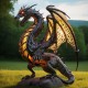 6 ft. Tall Large Metal Dragon Statue