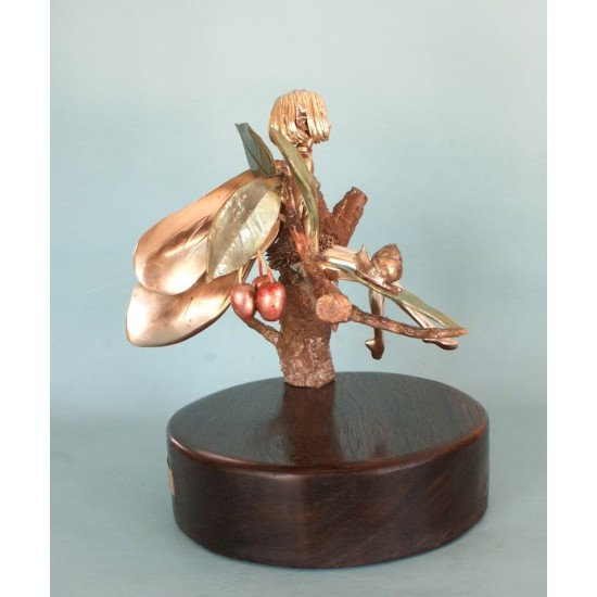 Faerie on Twig - Bronze Sculpture - Original Art - Limited Edition Cast Bronze