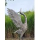 60" Extra Large Metal Heron Statue