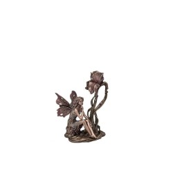 7.87 Inc Fairy near Flower Candle holder