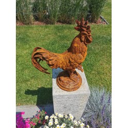 Large Cast iron rooster - Garden statue - Cast iron garden sculptures