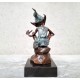 Collection of four bronze gnomes - Forest fairies - Leprechaun characters - Bronze gift idea