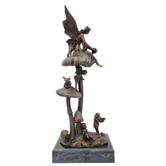 Group of elves - Pixies - Bronze sculpture - family forest elves - Fairytale decor