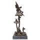 Group of elves - Pixies - Bronze sculpture - family forest elves - Fairytale decor