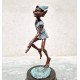 Collection of four bronze gnomes - Forest fairies - Leprechaun characters - Bronze gift idea