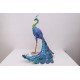 LARGE Iron Colorful Peacock  - Nice Detail and Beautiful Colours - Amazing Metal Statue for Garden
