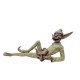 Extra large garden pixie - Bronze lawn art - Bronze garden gnome