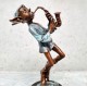 Collection of four bronze gnomes - Forest fairies - Leprechaun characters - Bronze gift idea
