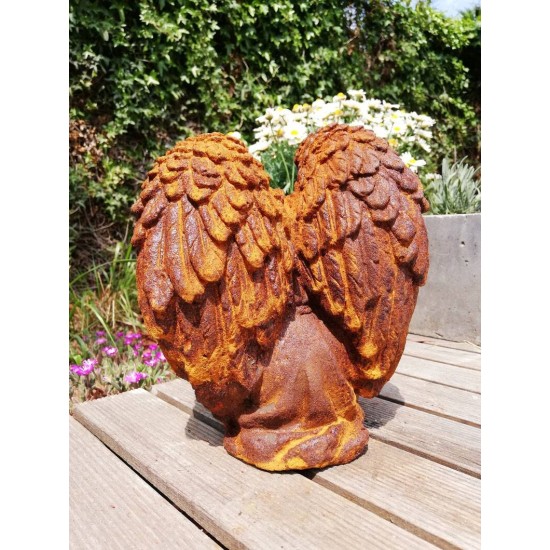 Antique garden sculpture of an Angel - romantic garden decor