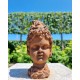Cast Iron Garden Ornament - Forest Elf - Pixie of the Woods - Child's Head - Magical Garden Design