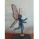 Stained Glass Fairy Sculpture with crystals set of 3