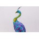 LARGE Iron Colorful Peacock  - Nice Detail and Beautiful Colours - Amazing Metal Statue for Garden
