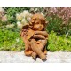 Pair of seated angels in cast iron - garden decoration - Angels