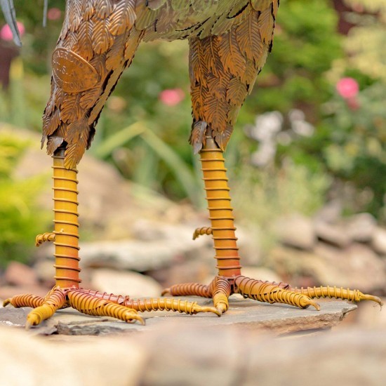 66.5" Colorful Iron Rooster Statue