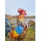 Large iron rooster - Decorative Rooster - Metal garden animals - Garden and patio inspiration