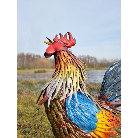 Large iron rooster - Decorative Rooster - Metal garden animals - Garden and patio inspiration
