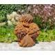 Pair of seated angels in cast iron - garden decoration - Angels