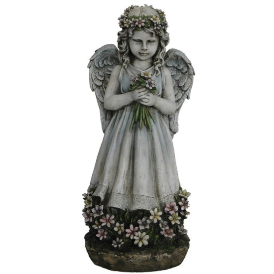 Angel Holding Flowers Statue