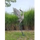 60" Extra Large Metal Heron Statue