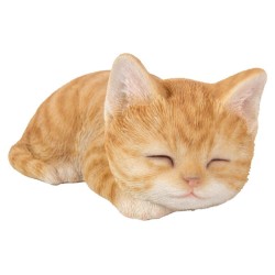Tabby Kitten Sleeping Statue