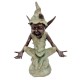 Bronze garden gnome - Pixie - Garden fairy in bronze - Bronze garden sculpture