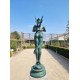 Large bronze angel - Bronze garden sculpture - Fairy with flute