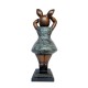 Large Bronze Pig - Dressed Standing Pig - Dancing Pig - Cute Female Pig