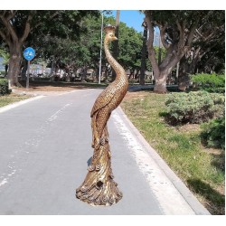 Garden Ornaments Sculpture, Peacock Garden Ornament, Vintage Peacock Sculpture for Patio, Balcony Decor, Farmhouse Decor , Animal Sculpture