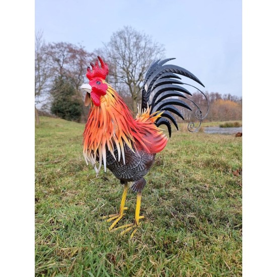 Large iron rooster - Decorative Rooster - Metal garden animals - Garden and patio inspiration - Easter decoration