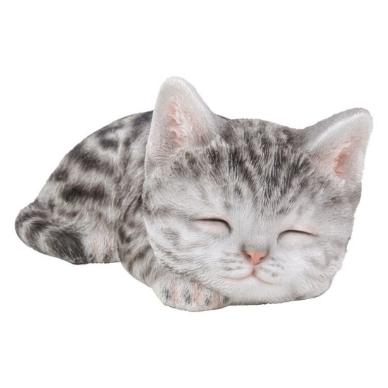 Tabby Kitten Sleeping Statue