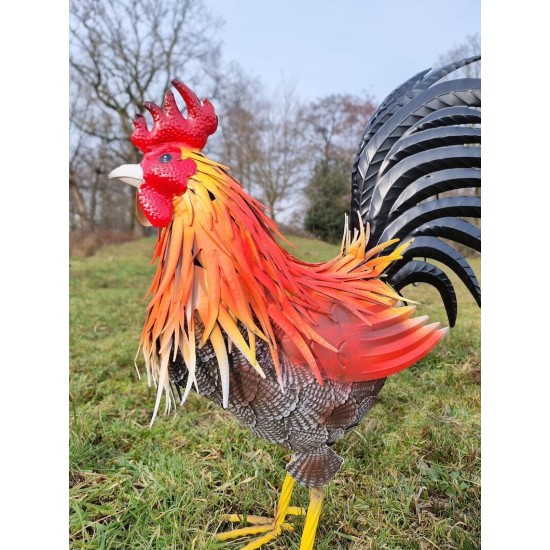 Large iron rooster - Decorative Rooster - Metal garden animals - Garden and patio inspiration - Easter decoration