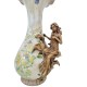 Art Nouveau style flower vase - Porcelain vase with bronze ornaments - Spring decoration