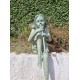 Bronze fairy with flute - Garden art - Bronze outdoor statues - Romantic garden