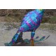 LARGE Iron Colorful Peacock  - Nice Detail and Beautiful Colours - Amazing Metal Statue for Garden