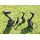 A duck family - group of bronze ducks - runner ducks - Bronze garden sculptures - bronze geese - pond decoration